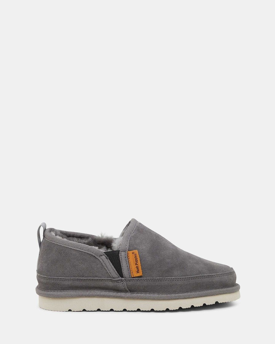 Hombre Hush Puppies | Leopold Ante Gris Oscuro