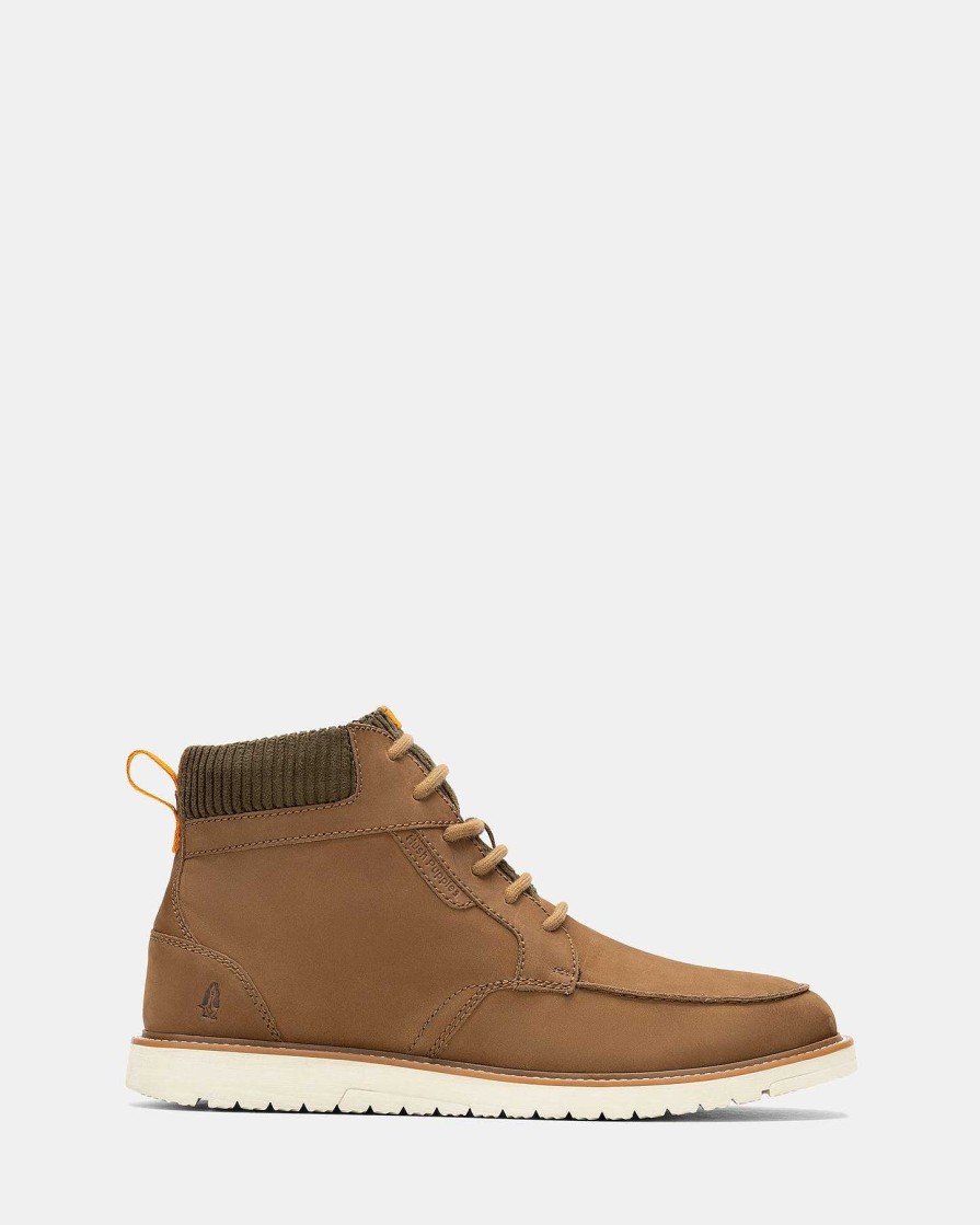 Hombre Hush Puppies | Jenson Laceup Carameltan Nubuck