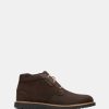 Hombre Hush Puppies | Jenson Chukka Nubuck marrón oscuro