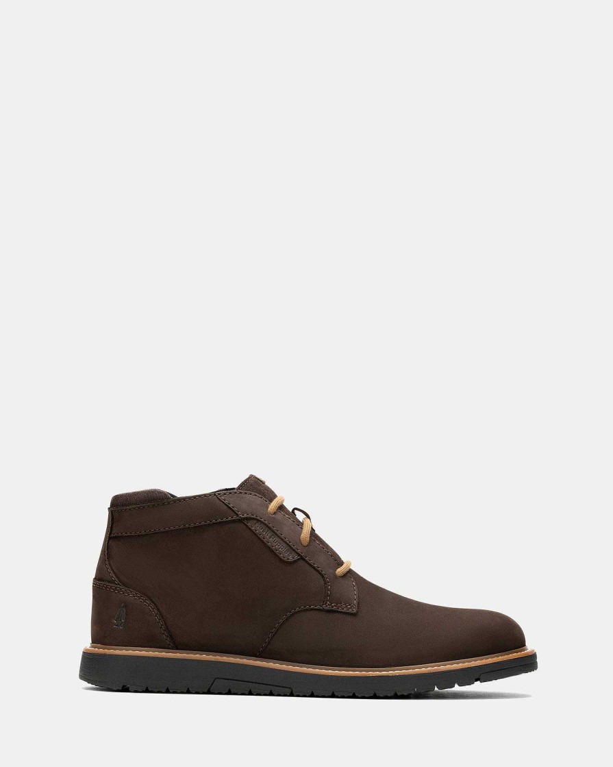 Hombre Hush Puppies | Jenson Chukka Nubuck marrón oscuro