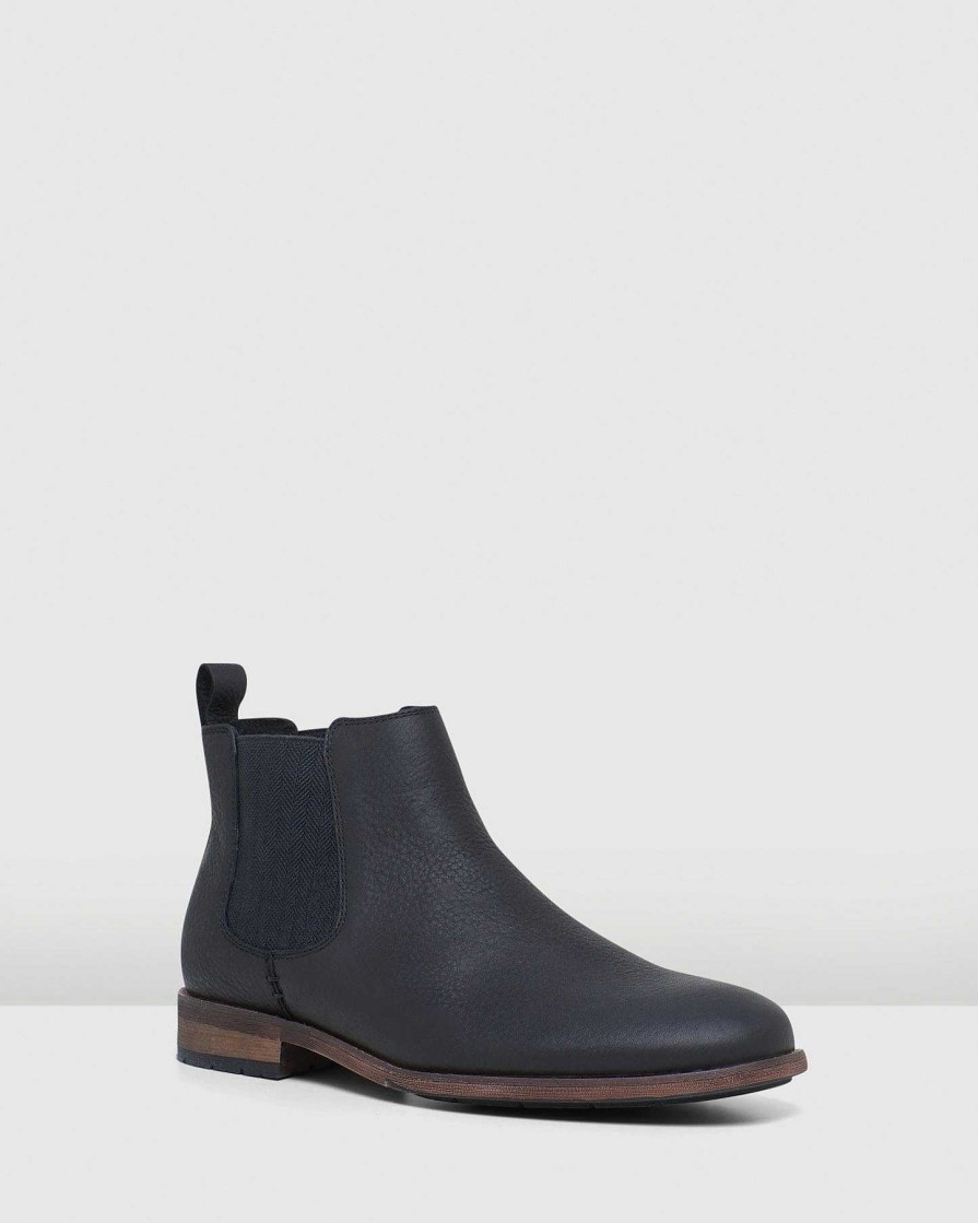 Hombre Hush Puppies | Guijarro negro aleta