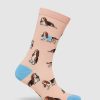 Mujer Hush Puppies | Calcetines Hp Crew Basset Hound Rosa