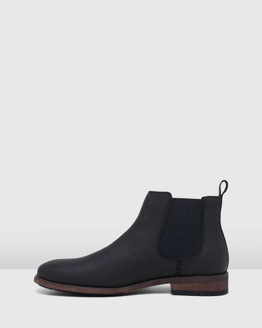 Hombre Hush Puppies | Guijarro negro aleta